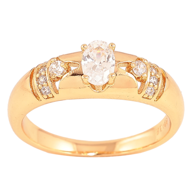 Каблучка Xuping колір Позолота 18K "Візерунок з кристалами" фото №13