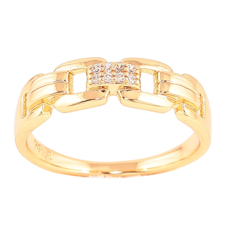 Кольцо Xuping цвет Позолота 18K "Узор с кристаллами" фото №15 Кольцо Xuping цвет Позолота 18K "Узор с кристаллами" фото №15