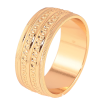 Кольцо Xuping цвет Позолота 18K "Обручальное с узором" шир. 8мм фото №2
