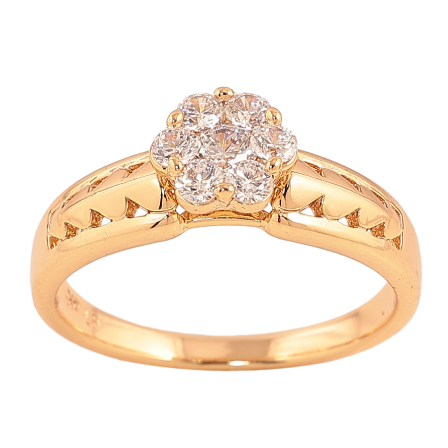 Кольцо Xuping цвет Позолота 18K "Кристальный цветочек" фото №1 Кольцо Xuping цвет Позолота 18K "Кристальный цветочек" фото №1