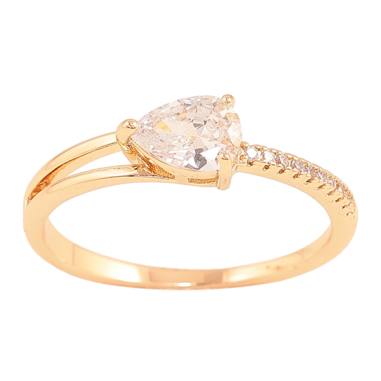 Каблучка Xuping колір Позолота 18K "Візерунок з кристалами" фото №1