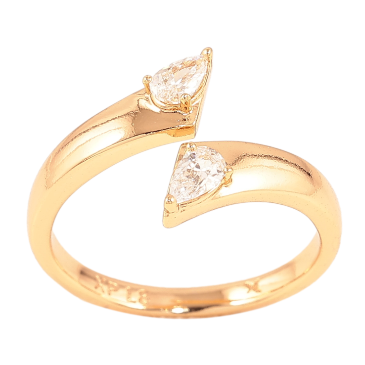 Каблучка Xuping колір Позолота 18K "Візерунок з кристалами" фото №12 Каблучка Xuping колір Позолота 18K "Візерунок з кристалами" фото №12