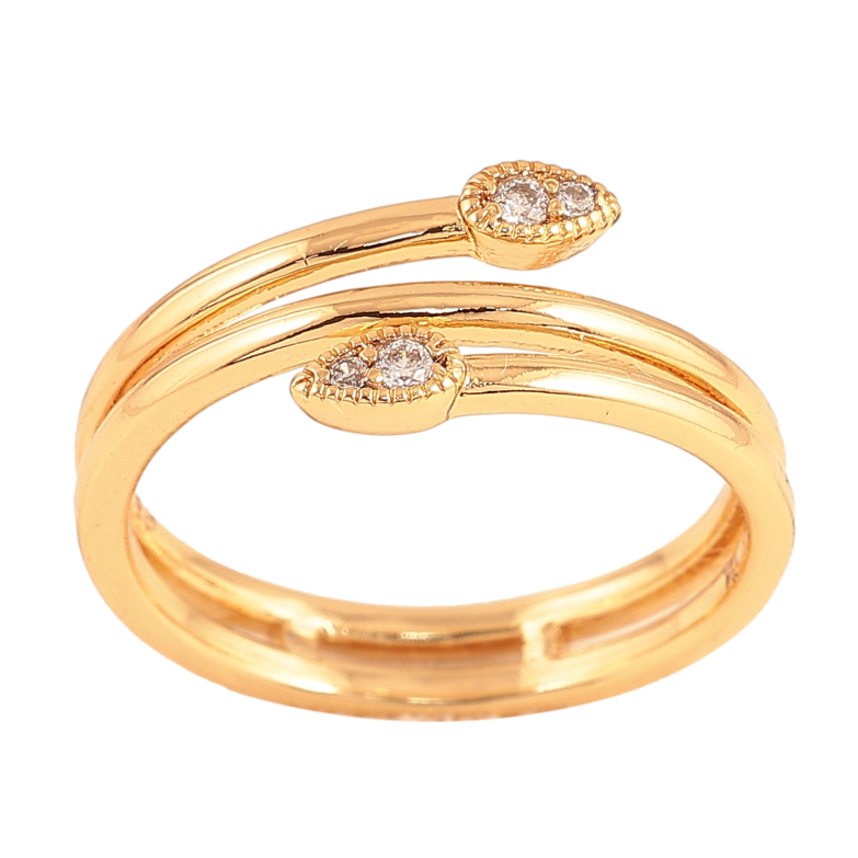 Кольцо Xuping цвет Позолота 18K "Узор с кристаллами" фото №1