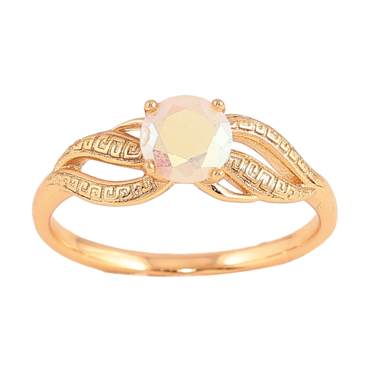 Кольцо Xuping цвет Позолота 18K "Узор с радужным кристаллом" фото №15 Кольцо Xuping цвет Позолота 18K "Узор с радужным кристаллом" фото №15