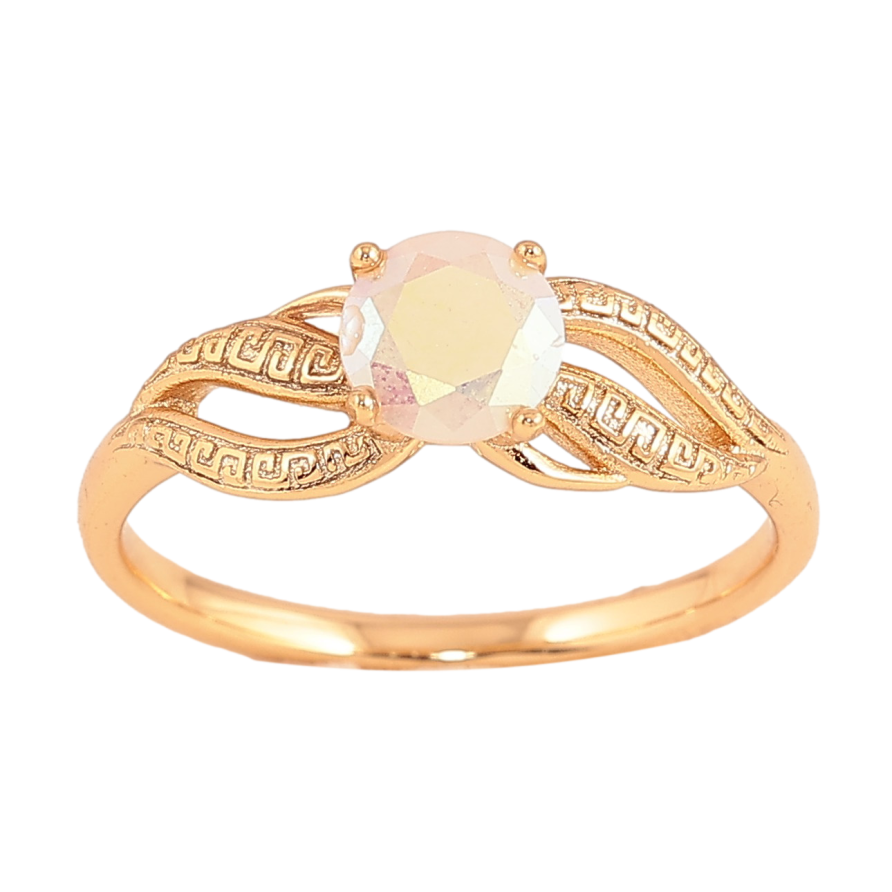 Кольцо Xuping цвет Позолота 18K "Узор с радужным кристаллом" фото №1