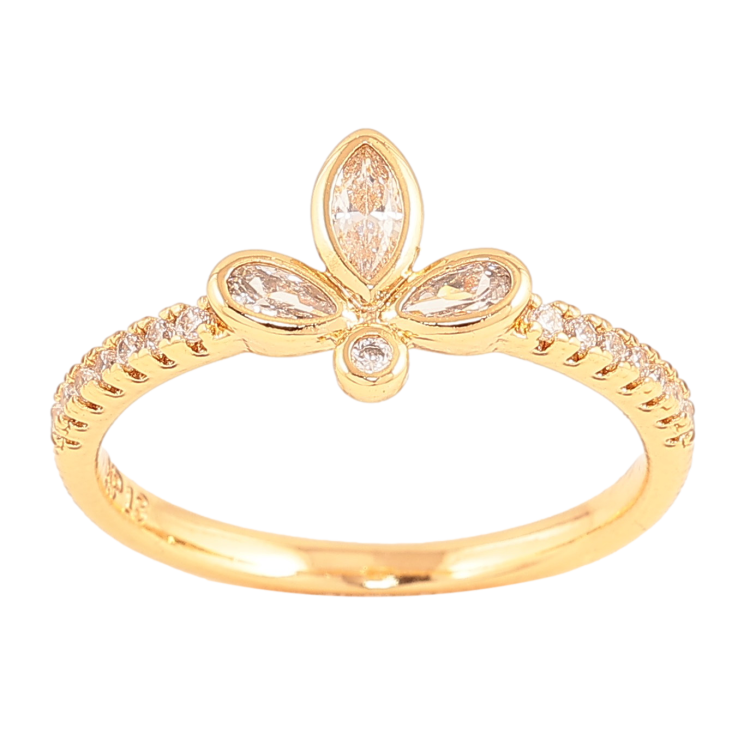 Каблучка Xuping колір Позолота 18K "Кристальна квіточка" фото №23 Каблучка Xuping колір Позолота 18K "Кристальна квіточка" фото №23