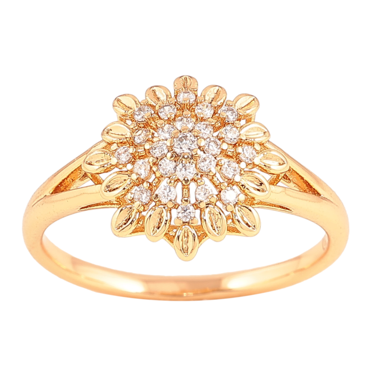 Каблучка Xuping колір Позолота 18K "Сніжинка з кристалами" фото №21 Каблучка Xuping колір Позолота 18K "Сніжинка з кристалами" фото №21