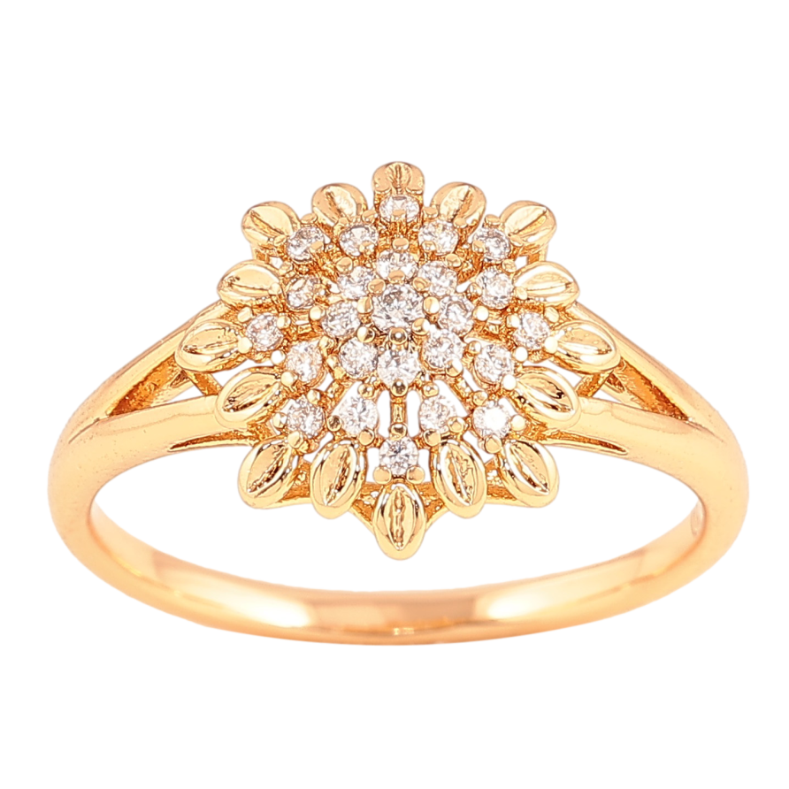 Кольцо Xuping цвет Позолота 18K "Снежинка с кристаллами" фото №1