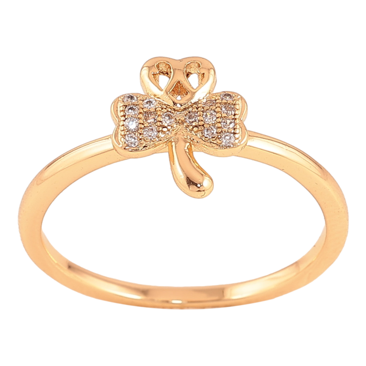 Каблучка Xuping колір Позолота 18K "Конюшина" фото №10 Каблучка Xuping колір Позолота 18K "Конюшина" фото №10