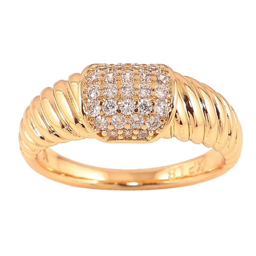 Кольцо Xuping цвет Позолота 18K "Инкрустация кристаллами" фото №1 Кольцо Xuping цвет Позолота 18K "Инкрустация кристаллами" фото №1