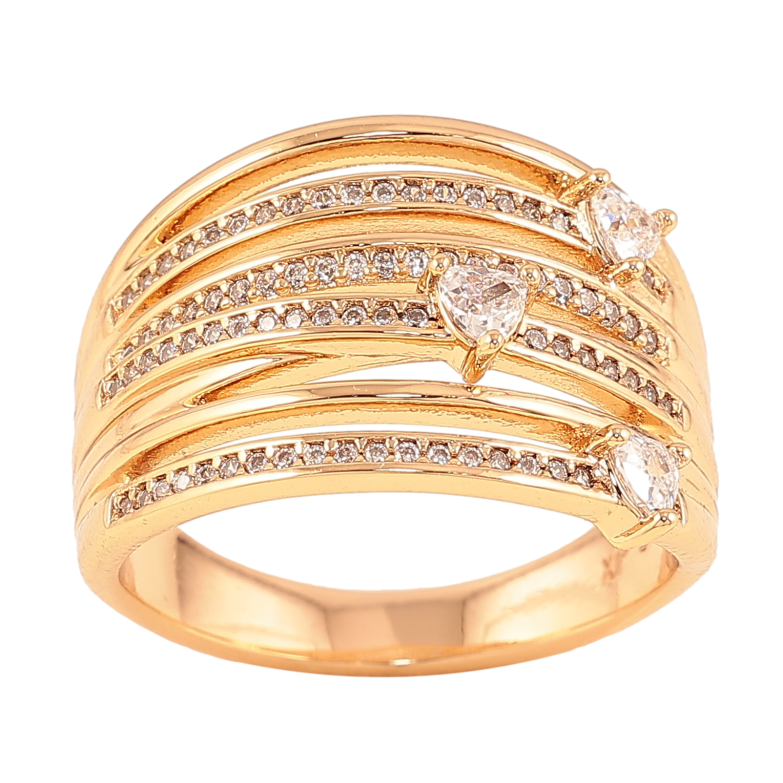 Каблучка Xuping колір Позолота 18K "Інкрустація кристалами" фото №1 Каблучка Xuping колір Позолота 18K "Інкрустація кристалами" фото №1