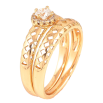 Каблучка Xuping колір Позолота 18K "Подвійне різьблений візерунок з кристалом" фото №3