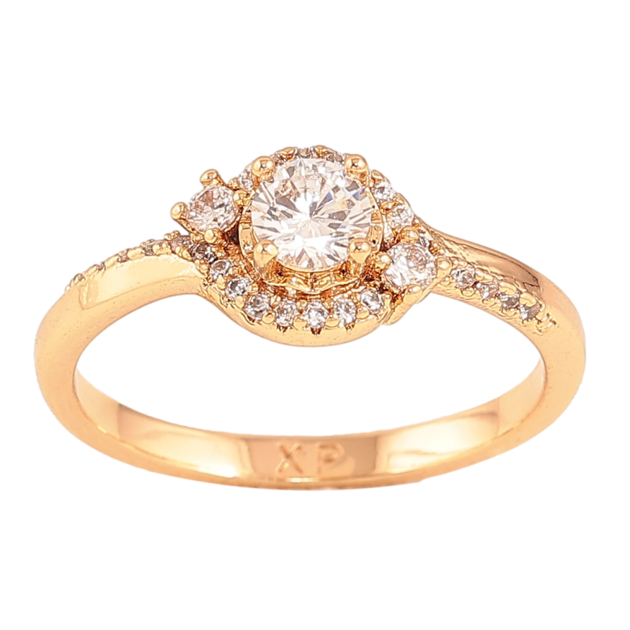 Кольцо Xuping цвет Позолота 18K "Узор с кристаллами" фото №1 Кольцо Xuping цвет Позолота 18K "Узор с кристаллами" фото №1