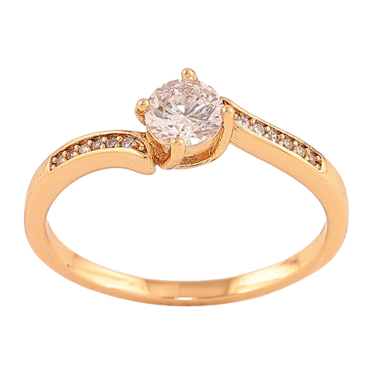 Кольцо Xuping цвет Позолота 18K "Узор с кристаллами"  фото №20