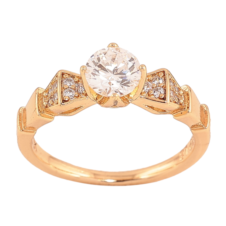 Кольцо Xuping цвет Позолота 18K "Узор с кристаллами"  фото №10