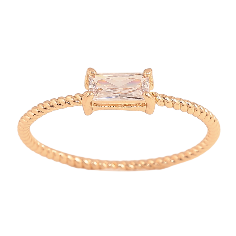 Кольцо Xuping цвет Позолота 18K "Кристалл на тонкой шинке" фото №1 Кольцо Xuping цвет Позолота 18K "Кристалл на тонкой шинке" фото №1