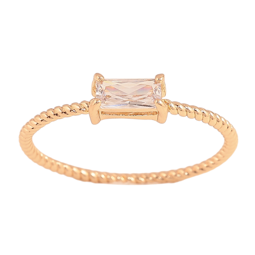 Кольцо Xuping цвет Позолота 18K "Кристалл на тонкой шинке" фото №1 Кольцо Xuping цвет Позолота 18K "Кристалл на тонкой шинке" фото №1