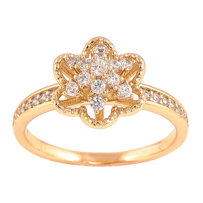 Кольцо Xuping цвет Позолота 18K "Звезда с инкрустацией кристаллами" фото №2