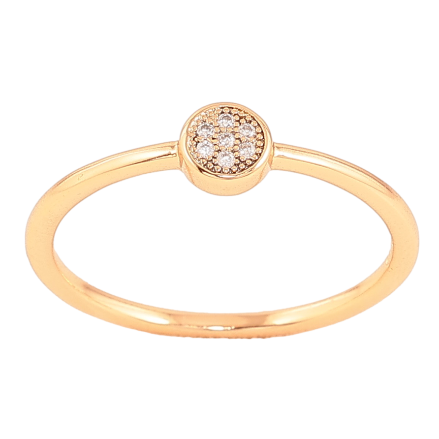 Каблучка Xuping колір Позолота 18K "Візерунок з кристалами" фото №1