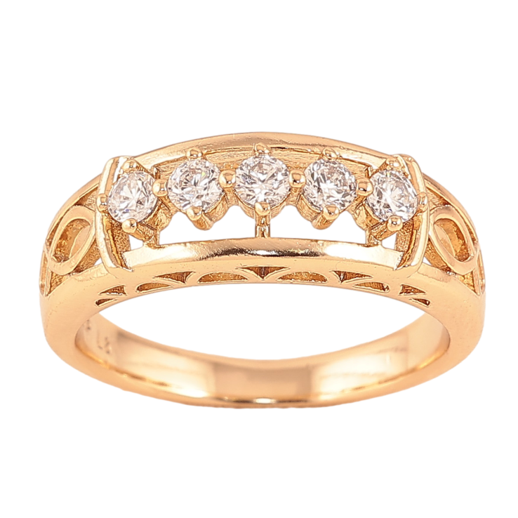 Кольцо Xuping цвет Позолота 18K "Узор с кристаллами"  фото №13