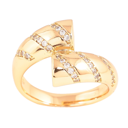 Кольцо Xuping цвет Позолота 18K "Узор с кристаллами" фото №1