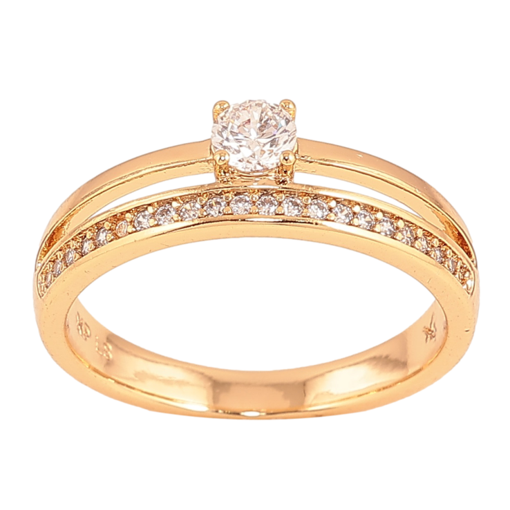 Каблучка Xuping колір Позолота 18K "Візерунок з кристалами" фото №20