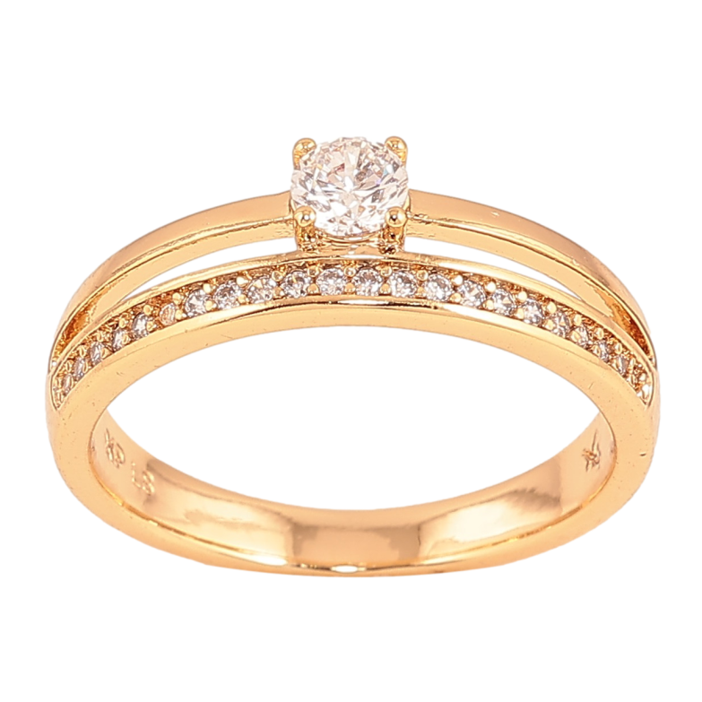 Кольцо Xuping цвет Позолота 18K "Узор с кристаллами" фото №1