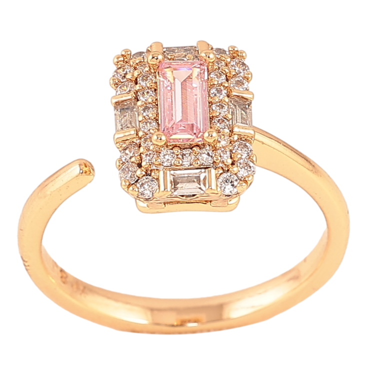 Каблучка Xuping колір Позолота 18K "Інкрустація з рожевим кристалом" фото №18