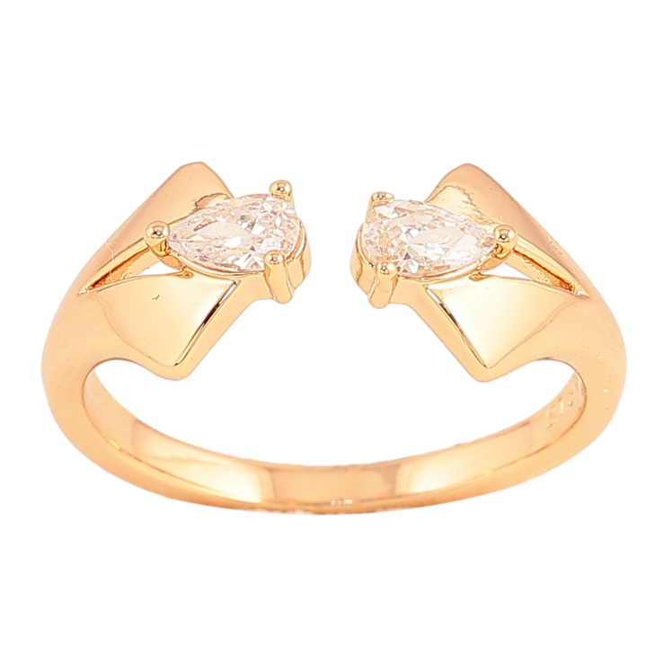 Кольцо Xuping цвет Позолота 18K "Узор с кристаллами" фото №11 Кольцо Xuping цвет Позолота 18K "Узор с кристаллами" фото №11