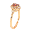 Каблучка Xuping колір Позолота 18K "Візерунок з червоним кристалом" фото №2 Каблучка Xuping колір Позолота 18K "Візерунок з червоним кристалом" фото №2