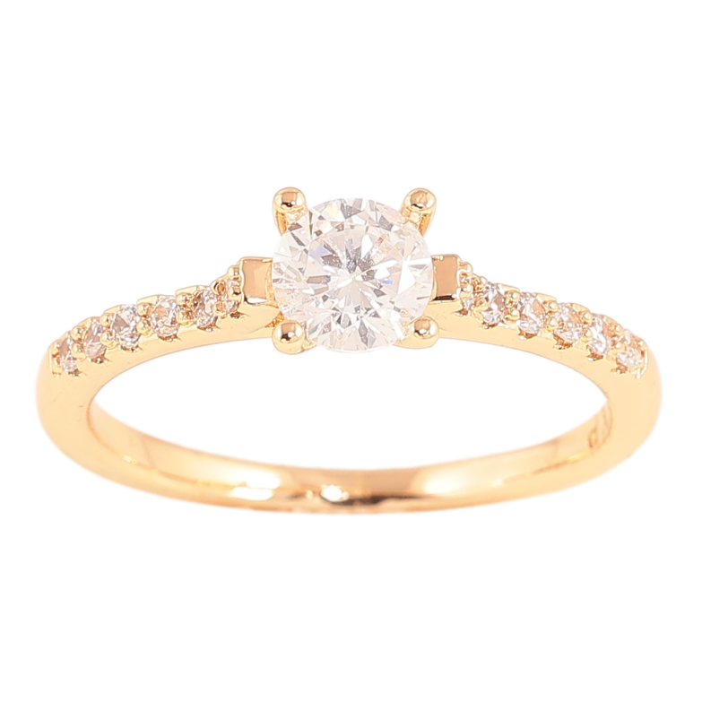 Кольцо Xuping цвет Позолота 18K "Кристалл" ø 5.5мм фото №2