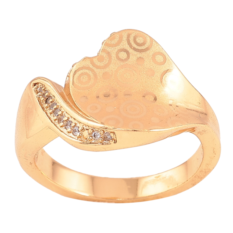 Кольцо Xuping цвет Позолота 18K "Сердце с узором напылением" Запаян камень! фото №1 Кольцо Xuping цвет Позолота 18K "Сердце с узором напылением" Запаян камень! фото №1