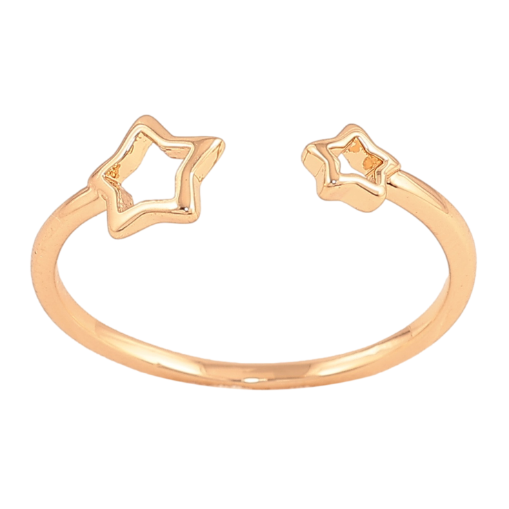 Каблучка Xuping колір Позолота 18K "Дві зірки" фото №8