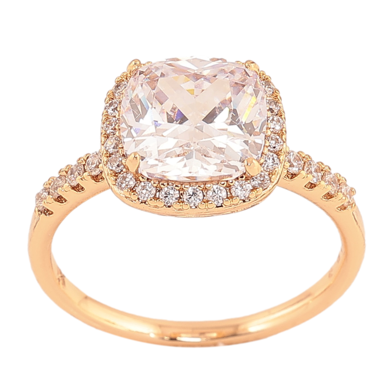 Кольцо Xuping цвет Позолота 18K "Кристальный блеск"  фото №6