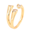 Каблучка Xuping колір Позолота 18K "Візерунок з кристалами" фото №2 Каблучка Xuping колір Позолота 18K "Візерунок з кристалами" фото №2