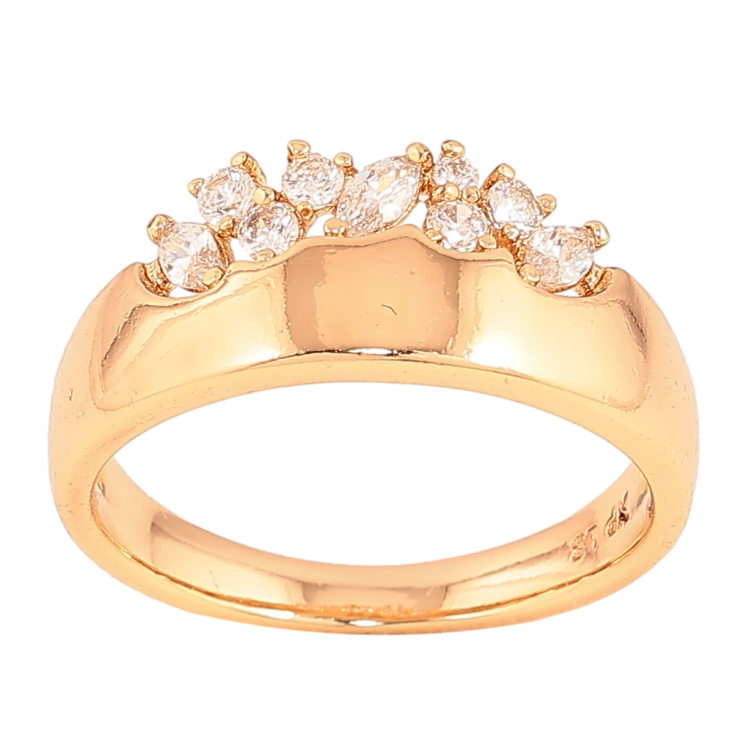 Каблучка Xuping колір Позолота 18K "Візерунок з кристалами" фото №22 Каблучка Xuping колір Позолота 18K "Візерунок з кристалами" фото №22
