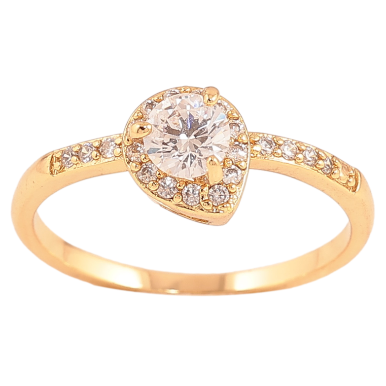 Каблучка Xuping колір Позолота 18K "Візерунок з кристалами" фото №1