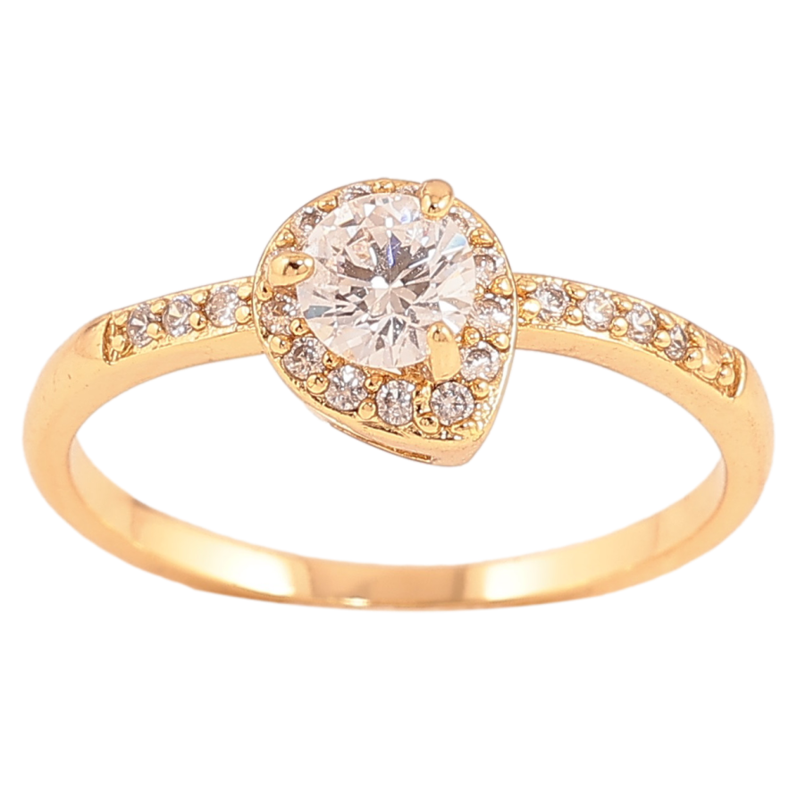 Каблучка Xuping колір Позолота 18K "Візерунок з кристалами" фото №1