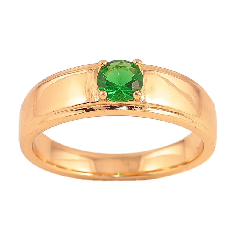 Кольцо Xuping цвет Позолота 18K "Зеленый кристалл" фото №1