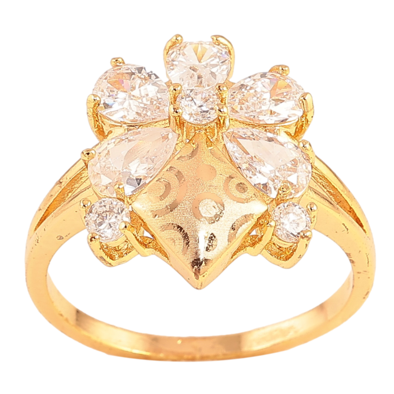 Кольцо Xuping цвет Позолота 18K "Узор напылением с кристаллами" фото №1