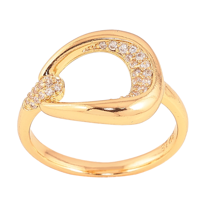 Кольцо Xuping цвет Позолота 18K "Узор с кристаллами" фото №1 Кольцо Xuping цвет Позолота 18K "Узор с кристаллами" фото №1