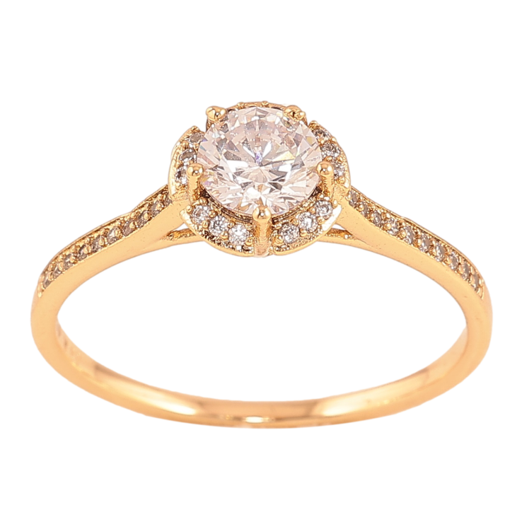 Каблучка Xuping колір Позолота 18K "Візерунок з кристалами" фото №8 Каблучка Xuping колір Позолота 18K "Візерунок з кристалами" фото №8