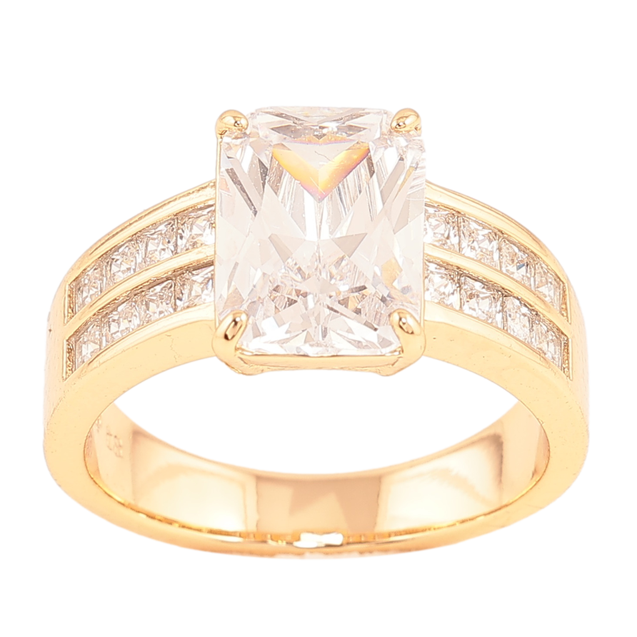 Кольцо Xuping цвет Позолота 18K "Узор с инкрустацией кристаллами" фото №1