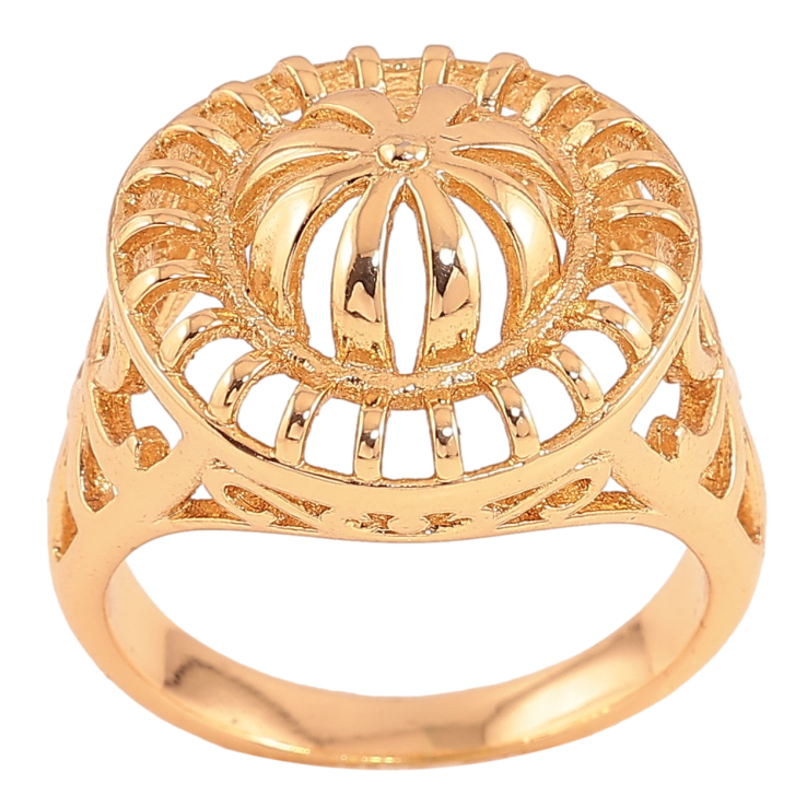 Каблучка Xuping колір Позолота 18K "Різьблений купол" фото №24 Каблучка Xuping колір Позолота 18K "Різьблений купол" фото №24