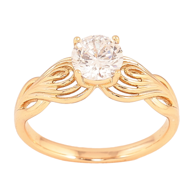 Каблучка Xuping колір Позолота 18K "Візерунок з кристалом фото №9 Каблучка Xuping колір Позолота 18K "Візерунок з кристалом фото №9