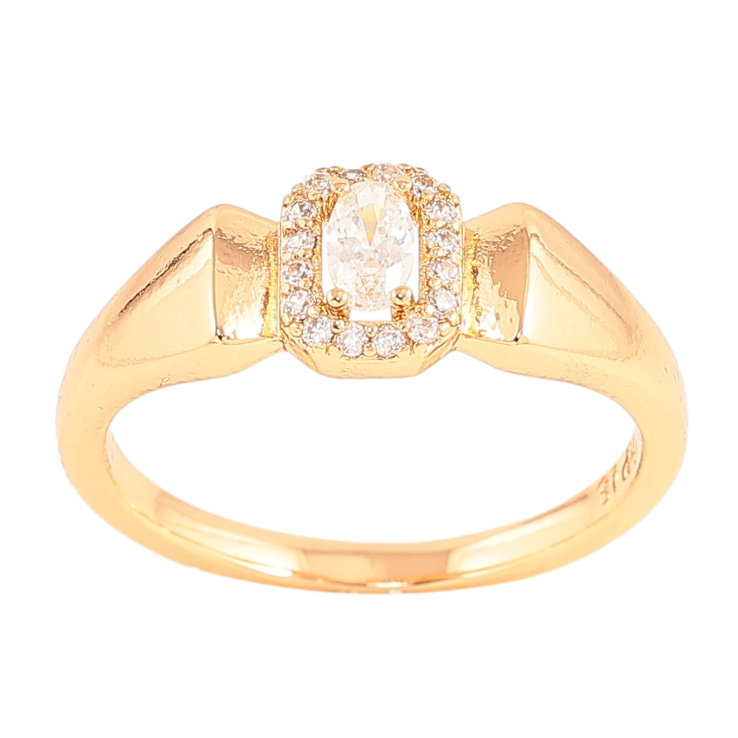 Кольцо Xuping цвет Позолота 18K "Узор с кристаллами" фото №11