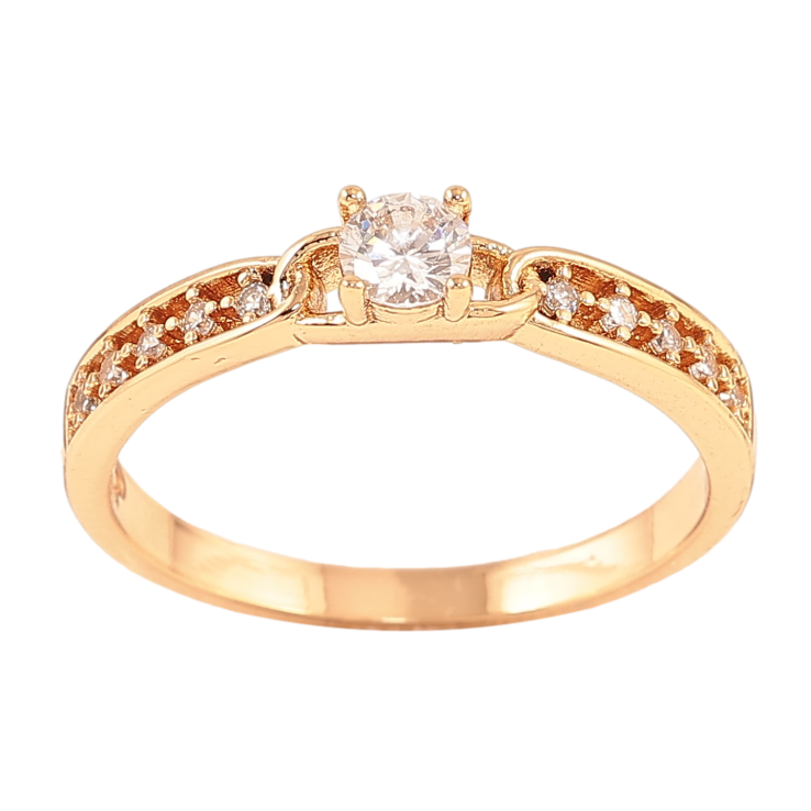 Каблучка Xuping колір Позолота 18K "Візерунок з кристалом" фото №14 Каблучка Xuping колір Позолота 18K "Візерунок з кристалом" фото №14