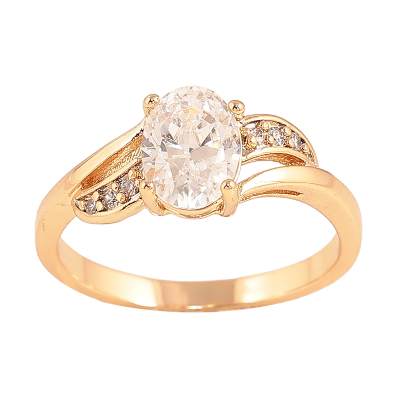 Каблучка Xuping колір Позолота 18K "Візерунок з кристалами" фото №4