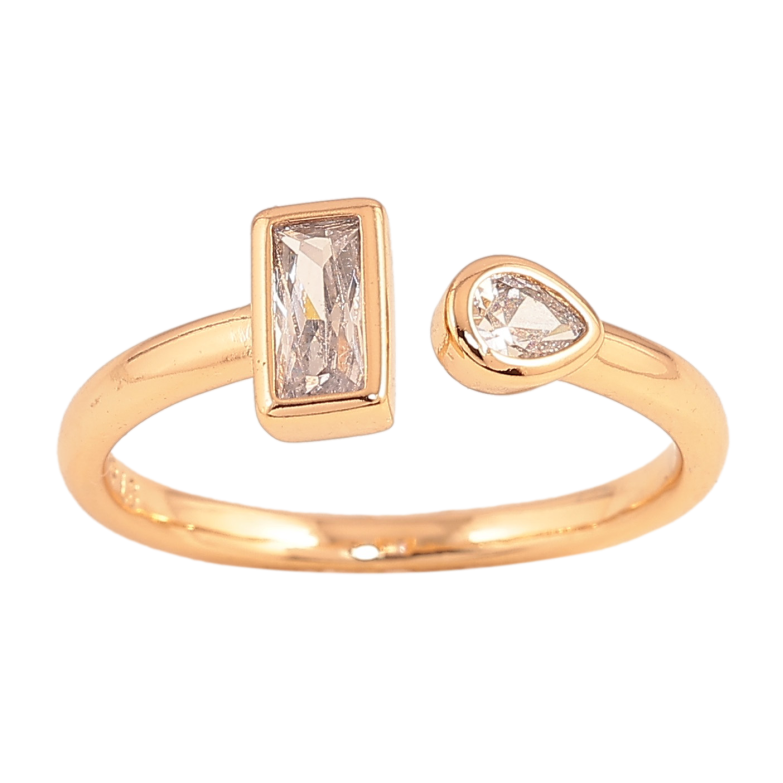 Каблучка Xuping колір Позолота 18K "Візерунок з кристалами" фото №1