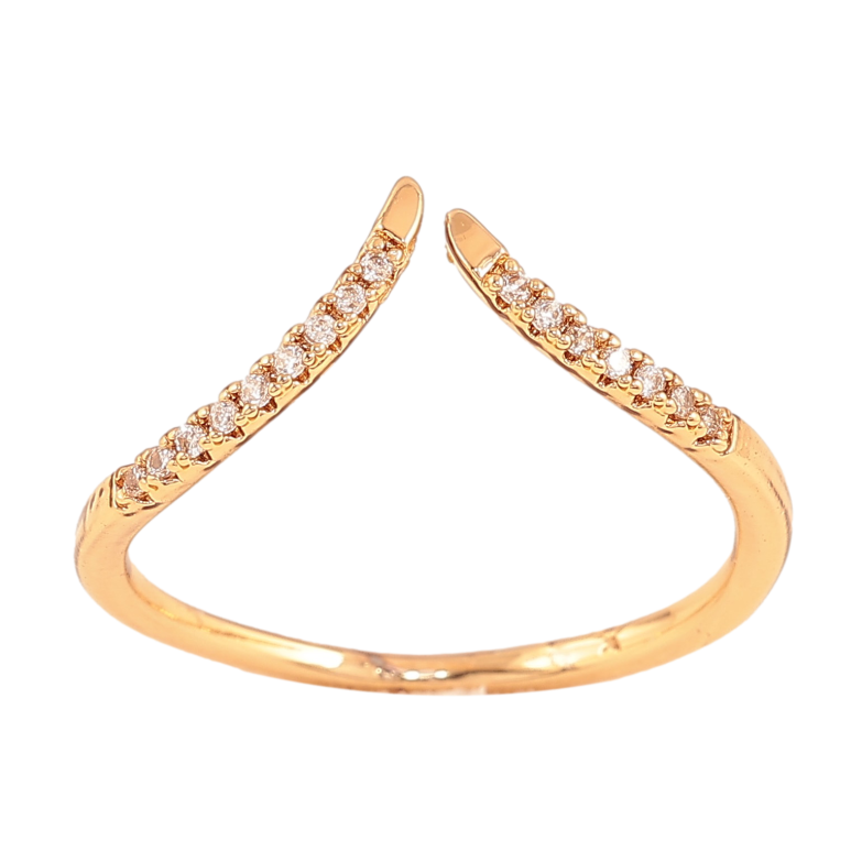 Каблучка Xuping колір Позолота 18K "Візерунок з кристалами" фото №1